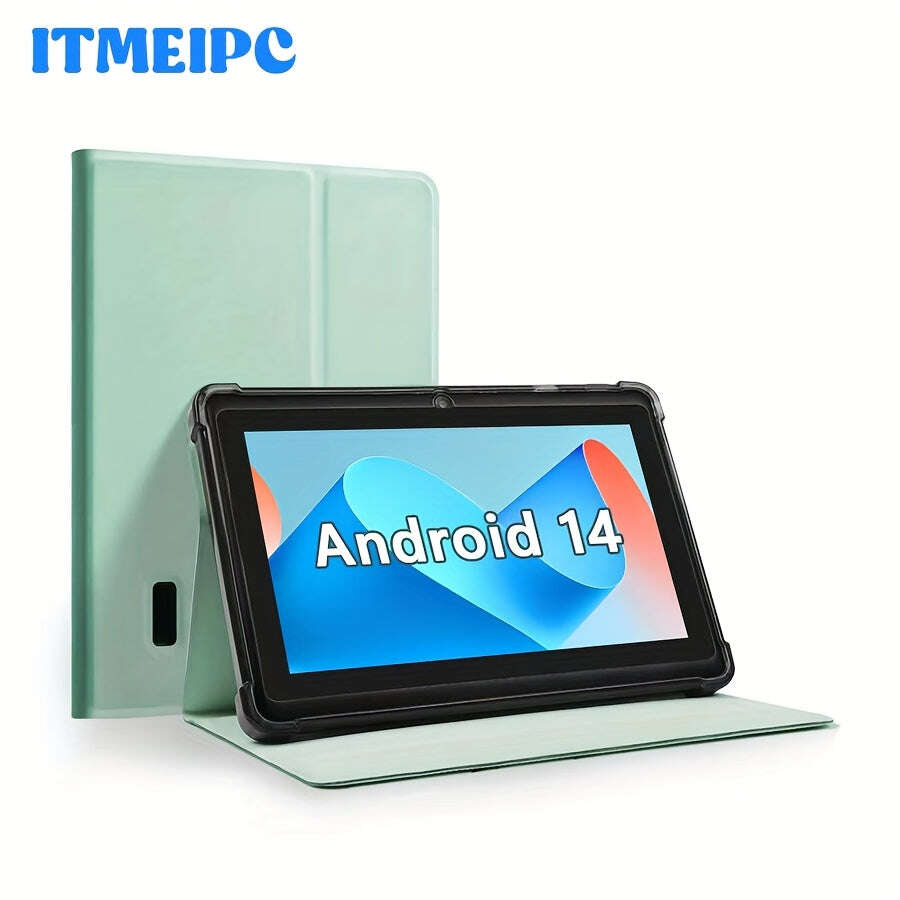 7-inch Android 14 Tablet with 4GB RAM, 32GB ROM, Quad-Core Processor, HD IPS Display, Dual Cameras, USB-C Charging, 2.4Ghz WiFi, 1024x600 Resolution, 12V/22V Power Adapter, Tablet, Pad, Tablet, Pad - The Superior Findings Depot