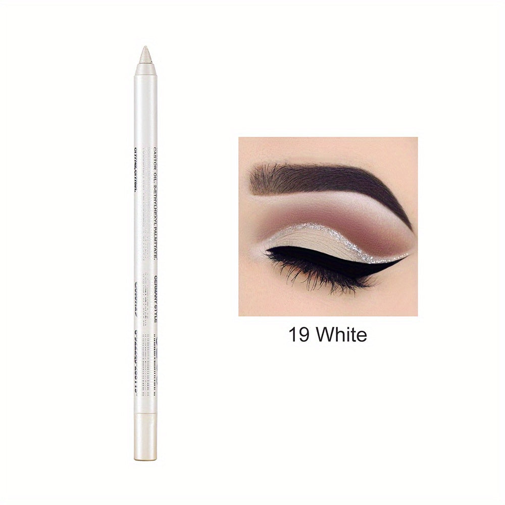 Versatile Eye Makeup Pen, Monochromatic Colored Eyeliner Pencil, Pearl GlitterEyeliner For Women, Creamy Eyeshadow Pencil, Waterproof, Professional Eye Liner/Shadow Makeup For Siren's Eye Look, Daily Makeup, Cosplay And Hallo - The Superior Findings Depot