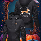 Men's South Africa Inspired Graphic Hooded Jacket - Antelope Print