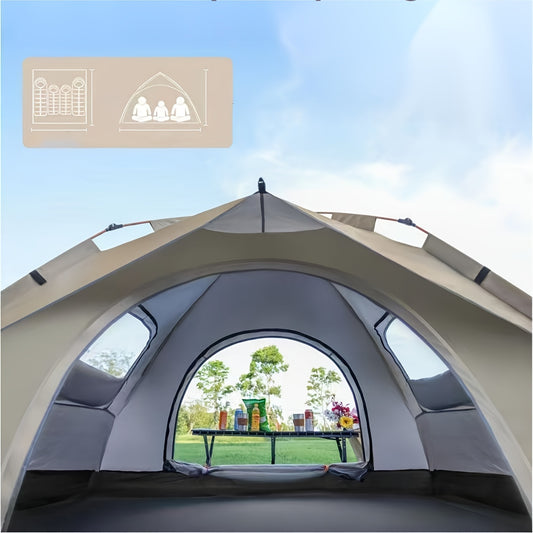 QuickSet 2-3/3-4 Person Portable Camping Tent - Waterproof, Sun-Protected, Automatic Quick-Opening Design - Ideal for Outdoor Travel, Beach, Fishing, Hiking Adventures
