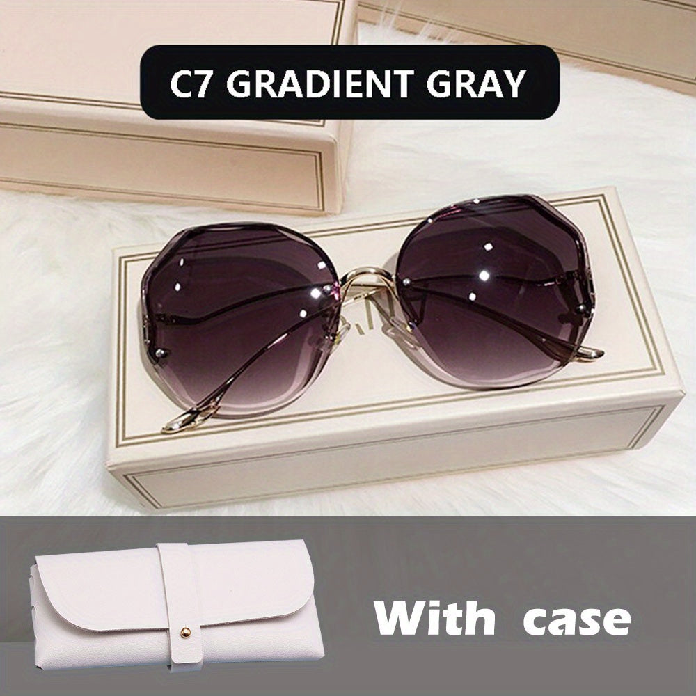 Fashion Sunglasses Women Metal Female Vintage Ladies Stylish Design Oversized Square Sunglasses For Women - The Superior Findings Depot