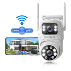 IP66 Dual Lens Outdoor WiFi Security Camera - 2.4GHz Wireless IP Camera, AI Human Tracking, Color Night Vision, Two-Way Audio, Pan/Tilt Rotation for Home Surveillance - The Superior Findings Depot