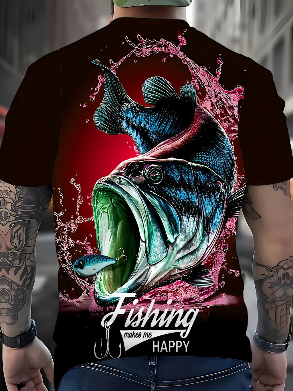 Men's Summer Creative Fashion 3D Digital Print T-Shirt