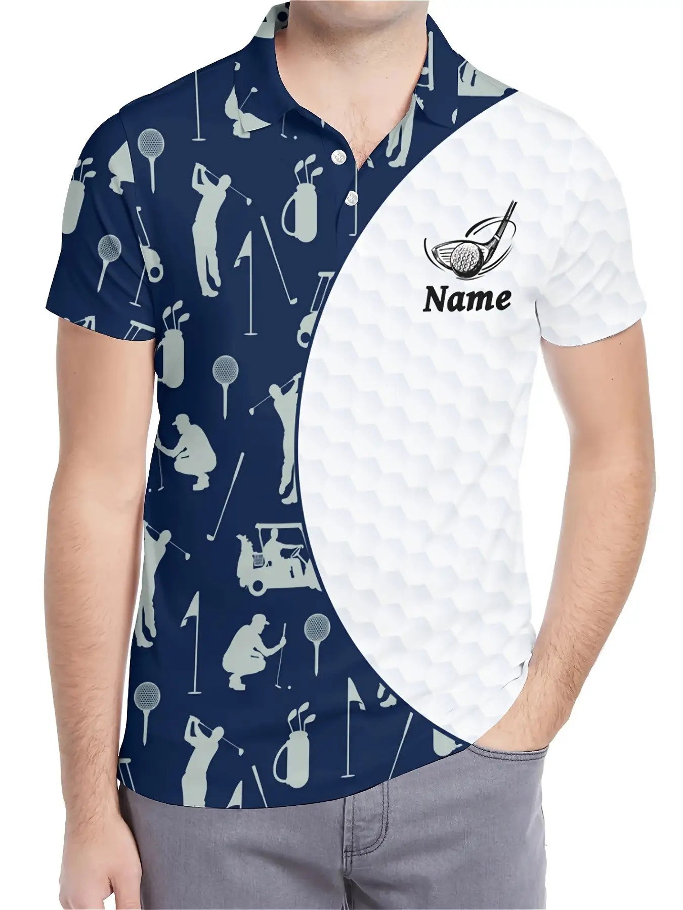 Customizable Men's Golf Shirt - Breathable Quick-Dry Team Logo