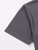 Men's Casual Golf Business Polo Shirt - Large Size Geometric Pattern