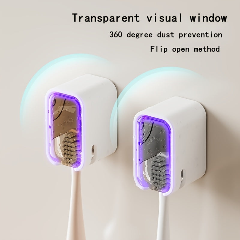 Toothbrush Storage Box - Wall-Mounted No Drill Space-Saving GONQIN