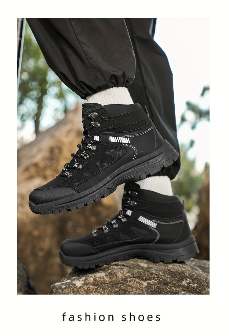 MAINALUN Men's All-Season High-Top Hiking Boots - Heavy-Duty