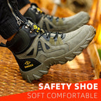 Men's Steel Toe Puncture-Proof Anti-Skid Work Boots with Kevlar-Reinforced Midsole & Breathable - Slip-Resistant Rubber Sole, All-Season Comfort for Industrial Construction & Outdoor Safety Shoes, Steel Toe Boots, Sleek Profe - The Superior Findings Depot