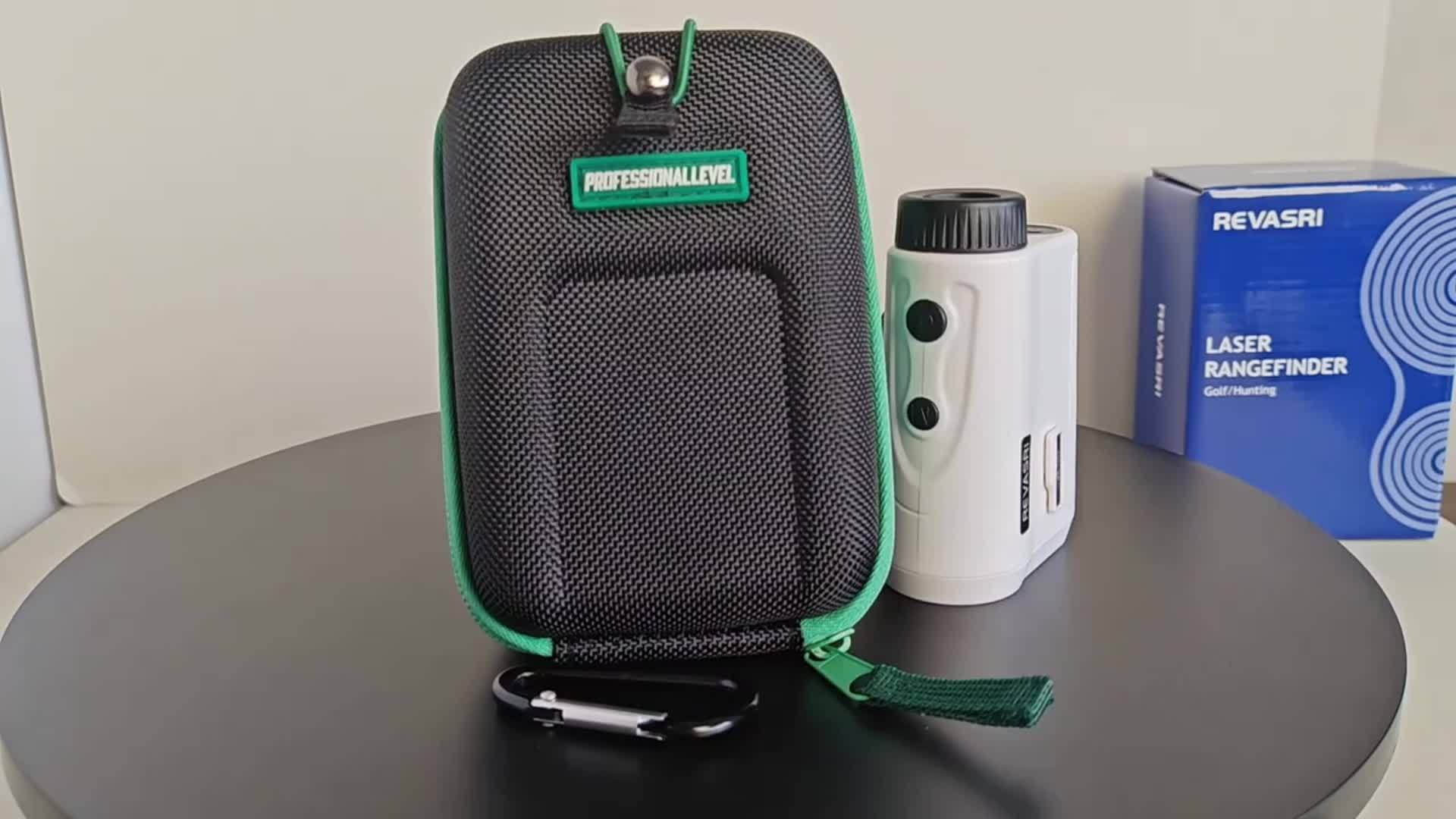 [REVASRI Golf Rangefinder] REVASRI Golf Rangefinder with Slope And Pin Lock Vibration | External Slope Switch for Golf Tournament Legal | 1000YDS Laser Range Finder with Rechargeable Battery - The Superior Findings Depot