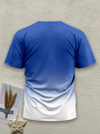 Men's Short Sleeve T-Shirt with Bold "JESUS THE WAY TRUTH LIFE" Print - Green & White Gradient Casual Round Neck Tee, Machine Washable Regular Fit Religious Graphic Top - The Superior Findings Depot