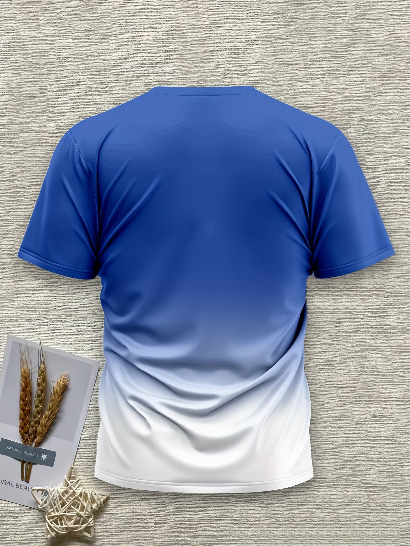 Men's Short Sleeve T-Shirt with Bold "JESUS THE WAY TRUTH LIFE" Print - Green & White Gradient Casual Round Neck Tee, Machine Washable Regular Fit Religious Graphic Top - The Superior Findings Depot