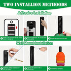 1 Wall-Mounted Hat Rack - 16-Hat Capacity No-Nail Adhesive