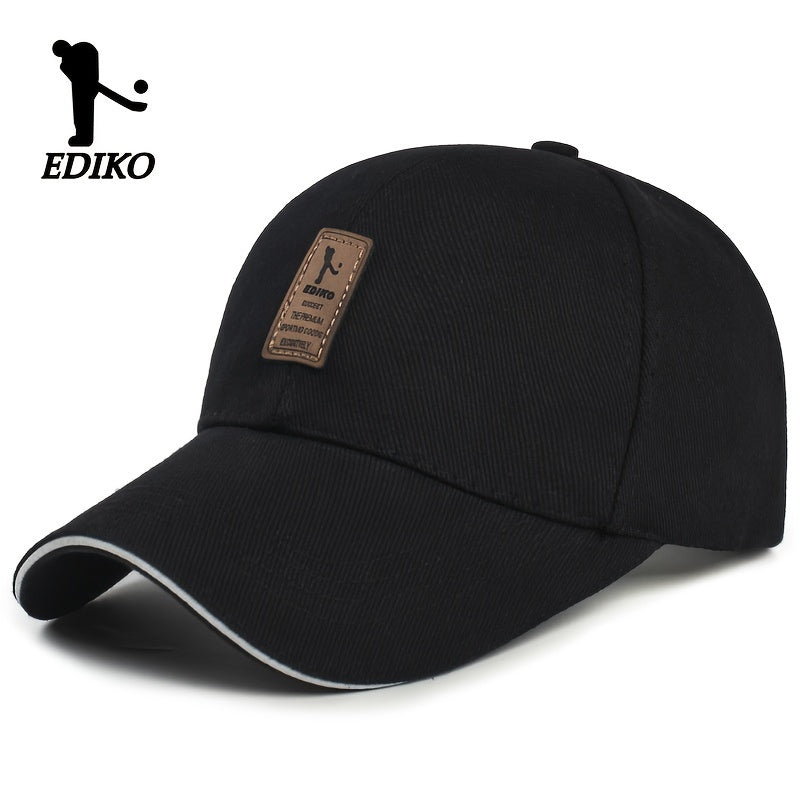EDIKO Adjustable Trucker Cap - Black, Cotton, One Size Fits Most, Adjustable Snap Closure, Ideal for Golf, Outdoor, and Casual Wear, Outdoor Headwear | Adjustable Headgear | Cotton Headgear - The Superior Findings Depot