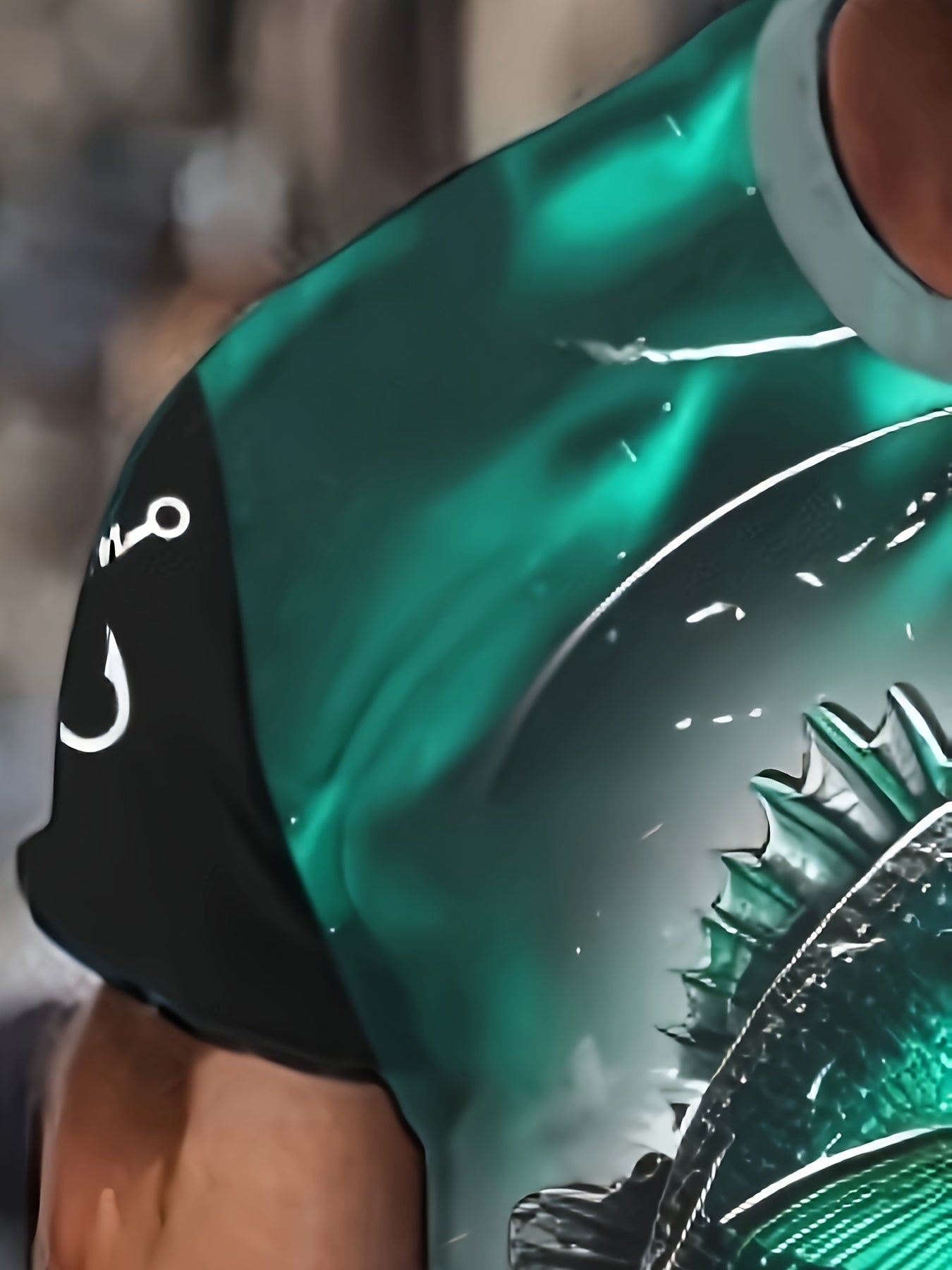 Men'S 3D Printed Fish T-Shirt | Suitable for Summer Outdoor Activities, Fishing, and Cycling | Crew Neck, Regular Fit, Slight Stretch Fabric