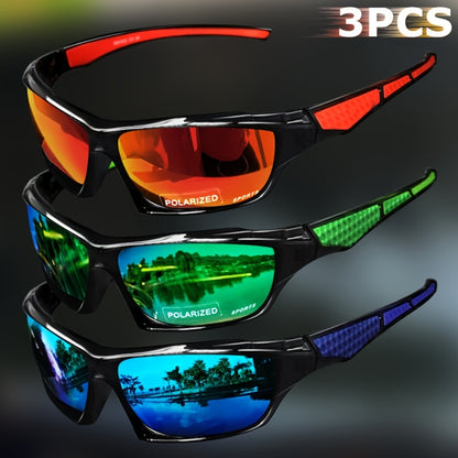1/3pcs Vibrant Color-Changing Polarized Sports Glasses - Windproof, Anti-Glare, Unisex Design for Enhanced Visibility - Ideal for Outdoor Enthusiasts: Fishing, Biking, Hiking, Running, Driving, and More!