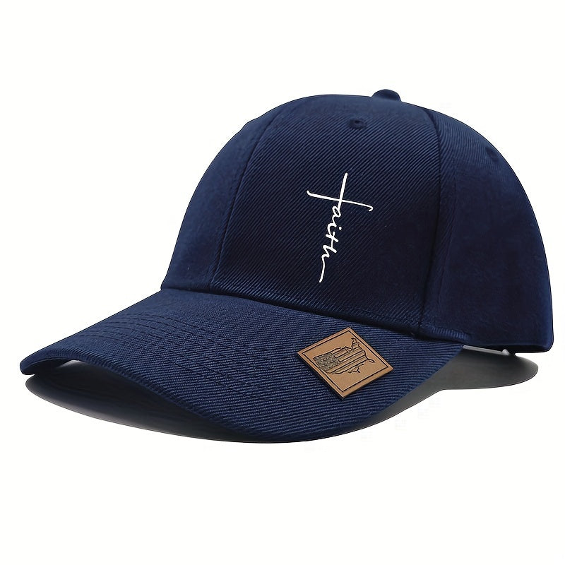 [Stylish Baseball Cap] Lightweight, Stylish Adjustable Faith Cross Baseball Cap - Sun-Protective for Women