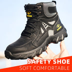 Men's Steel Toe Puncture-Proof Anti-Skid Work Boots with Kevlar-Reinforced Midsole & Breathable - Slip-Resistant Rubber Sole, All-Season Comfort for Industrial Construction & Outdoor Safety Shoes, Steel Toe Boots, Sleek Profe - The Superior Findings Depot