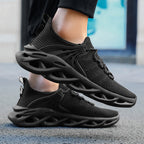 Men's Breathable Knit Running Footwear - Shock Absorption Soft Sole