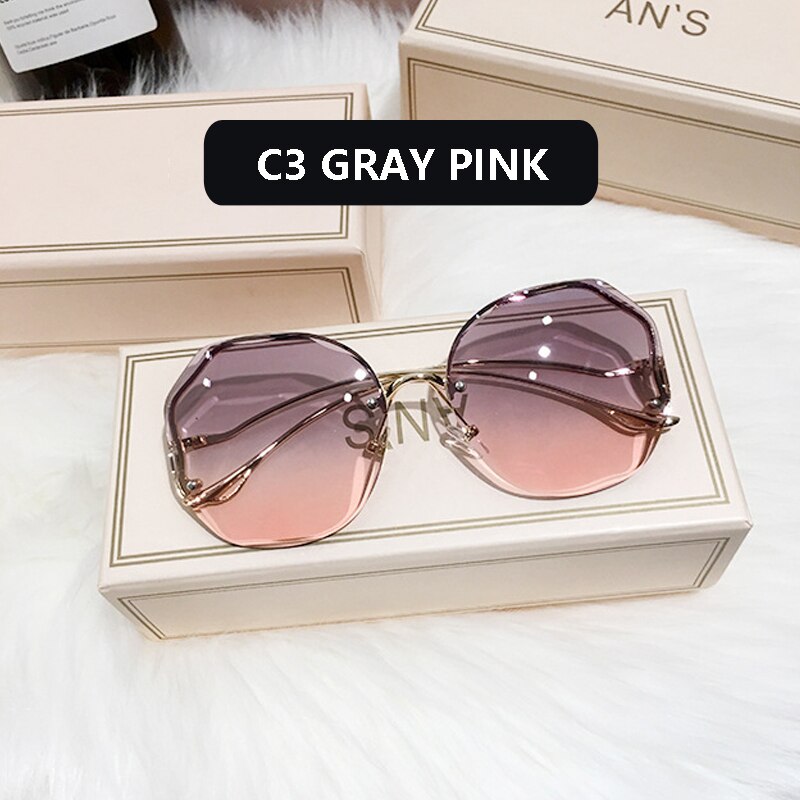 Fashion Sunglasses Women Metal Female Vintage Ladies Stylish Design Oversized Square Sunglasses For Women - The Superior Findings Depot