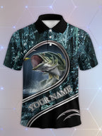 Customizable Men's Summer Polo - Tropical Fishing & Hook 3D Print