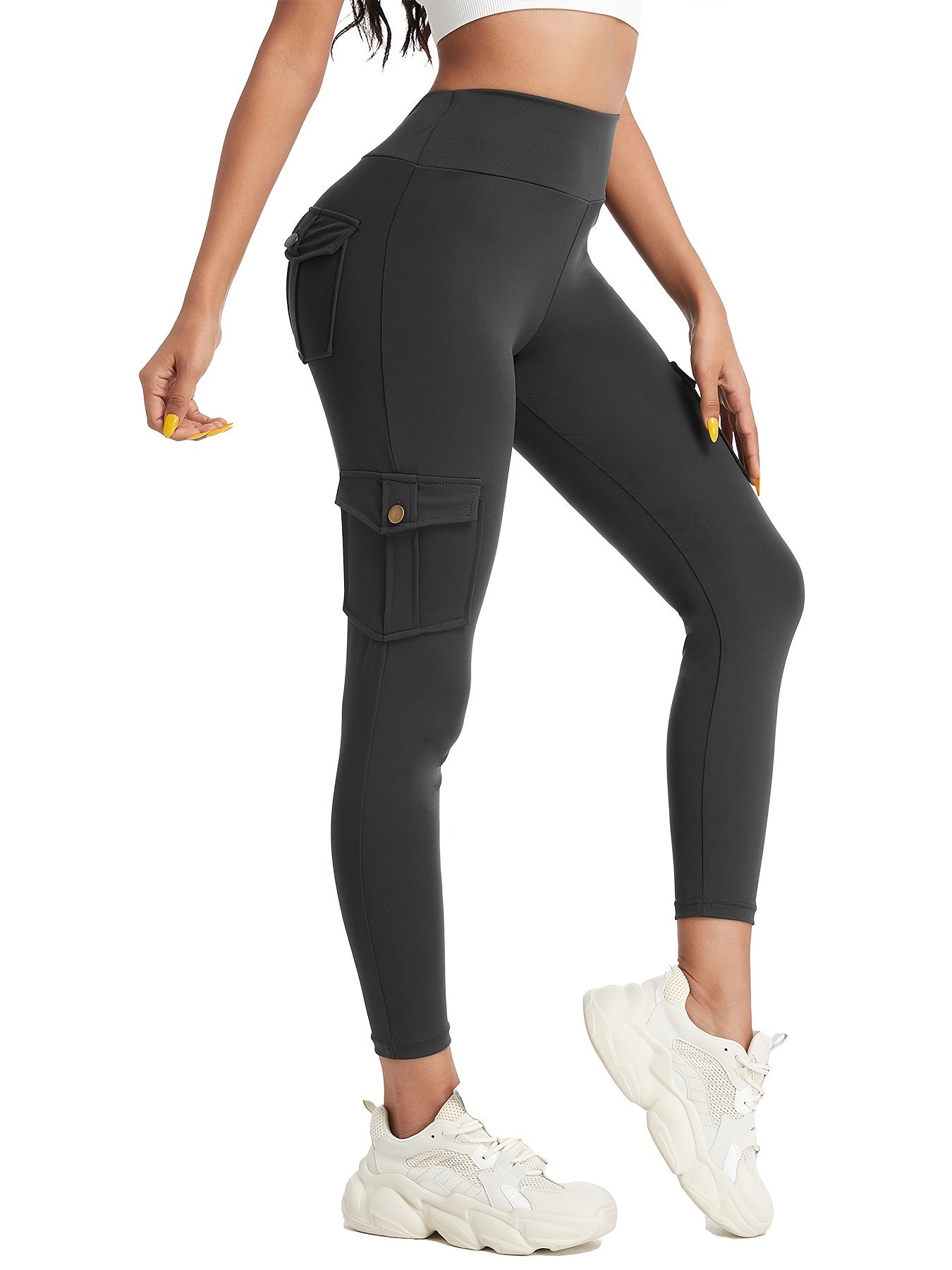I-High-Waist Yoga Leggings enamaphakethe Amaningi - Athambile, Anwetshiwe futhi Anesitayela Sokugijima, Ijimi, kanye Nokugqoka Kwansuku zonke