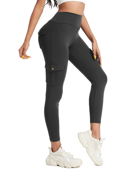 I-High-Waist Yoga Leggings enamaphakethe Amaningi - Athambile, Anwetshiwe futhi Anesitayela Sokugijima, Ijimi, kanye Nokugqoka Kwansuku zonke