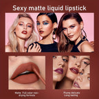 6pcs HANDAIYAN Matte Liquid Lipstick Set - Waterproof Long-Lasting Full Coverage Lip Gloss, Non-Stick Formula with 6 Shades (, Nude, Burgundy, Deep, Plum,) - Lip Tint Kit for  Lips & All Light Types - The Superior Findings Depot