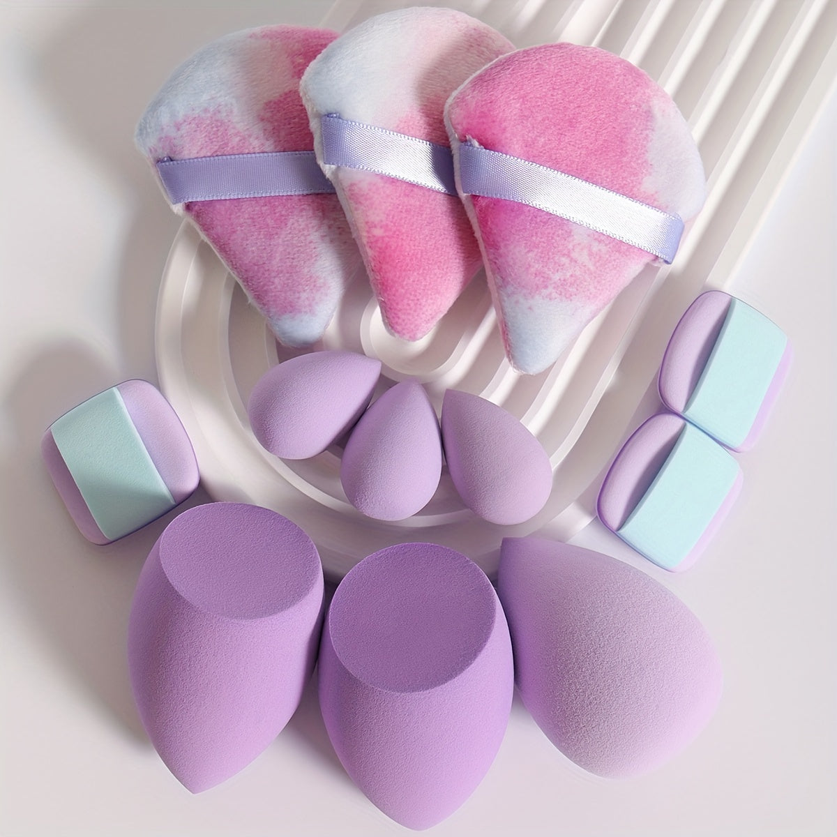 This 12pcs All-Purpose Makeup Sponge Set Includes 3 Loose Powder Puffs, 3 Puffs, 3 Beauty Blenders, And 3 Beauty Blenders. The Foundation Blending Sponge Is Flawless with Liquid, Cream, And Powder Foundations. It'S a Latex-Fr - The Superior Findings Depot