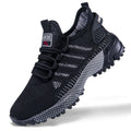 Men's Breathable Knitted Sports Shoes - Shock-Absorbing Non-Slip