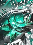 Men'S 3D Printed Fish T-Shirt | Suitable for Summer Outdoor Activities, Fishing, and Cycling | Crew Neck, Regular Fit, Slight Stretch Fabric