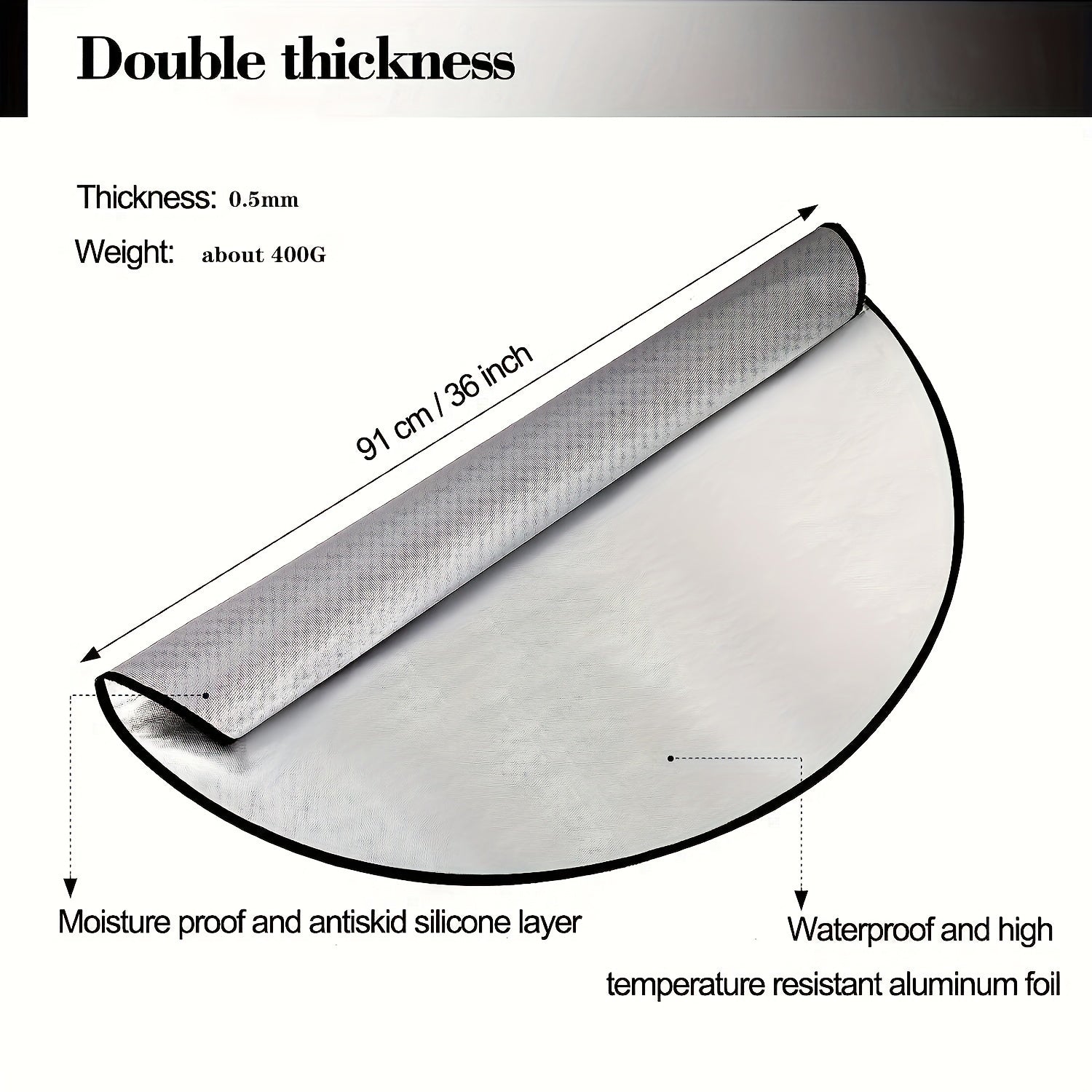 1pc of 91.44x127.0 cm barbecue mat, floor mat for barbecue, barbecue mat for outdoor barbecue deck protection, barbecue mat, reusable - The Superior Findings Depot