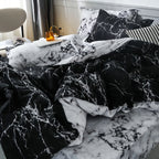 2/3pcs Brushed Marble Print Duvet Cover Set, Excludes Filling and Pillows - The Superior Findings Depot