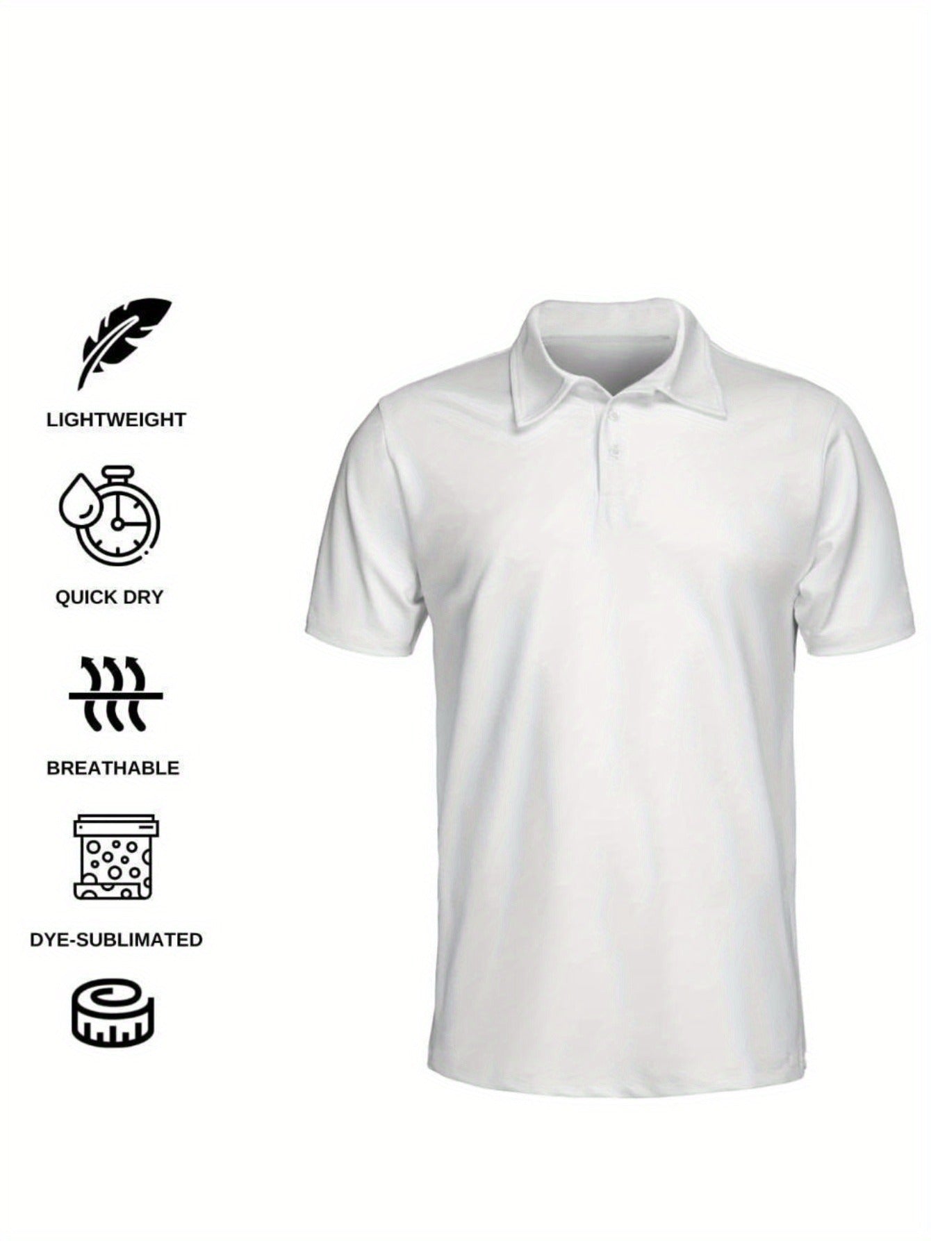 Men's Custom Golf Shirt - Blue & Black Flame with Golf Ball Accent