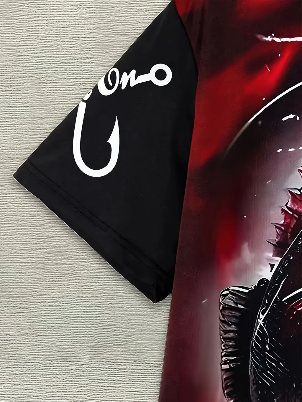 Men's Fishing Enthusiast T-Shirt - Fish Hook & Bass Graphic