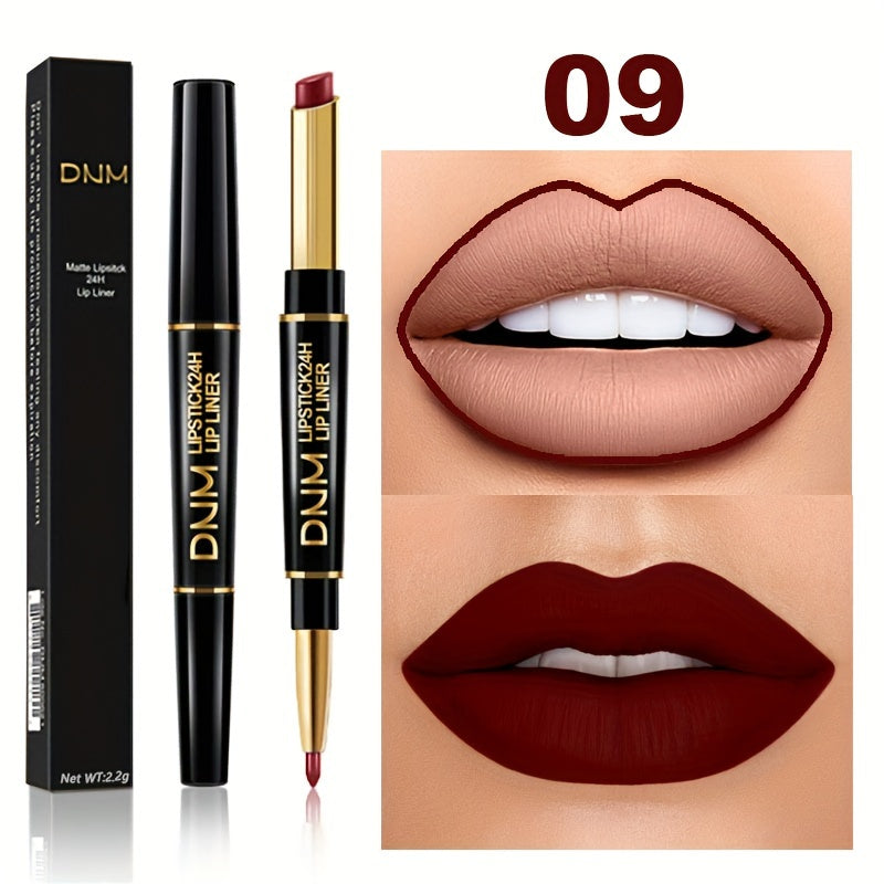 Double-ended Non-stick Cup Long Lasting Lipstick Lip Liner High Pigmented Waterproof Valentine's Day Gifts - The Superior Findings Depot