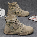 Men's Boots - Fashionable Camouflage Mid-High Top Thick Sole