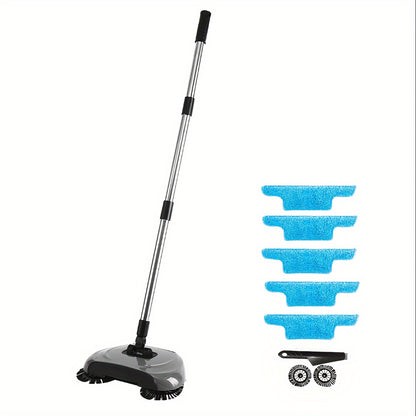 1set, 3-in-1 Multifunctional Hand Push Sweeper, Vacuum Cleaner, Hand Push Sweeping And Moping Machine, To Remove Garbage, Pet Hair And Dust, Dry And Wet Use, Suitable For Hardwood Ceramic Tiles, Cleaning Supplies