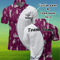 Customizable Men's Golf Polo Shirt - Golf Ball & Club Print
