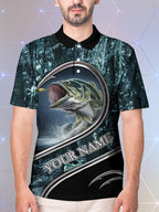 Customizable Men's Summer Polo - Tropical Fishing & Hook 3D Print