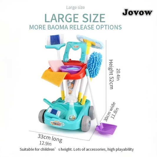 Kids’ Broom &amp; Dustpan Toy Set – Realistic Home Cleaning Simulation, Fun Floor Sweeping Playset for Children, Perfect Birthday &amp; Christmas Gift