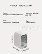 Toothbrush Storage Box - Wall-Mounted No Drill Space-Saving GONQIN