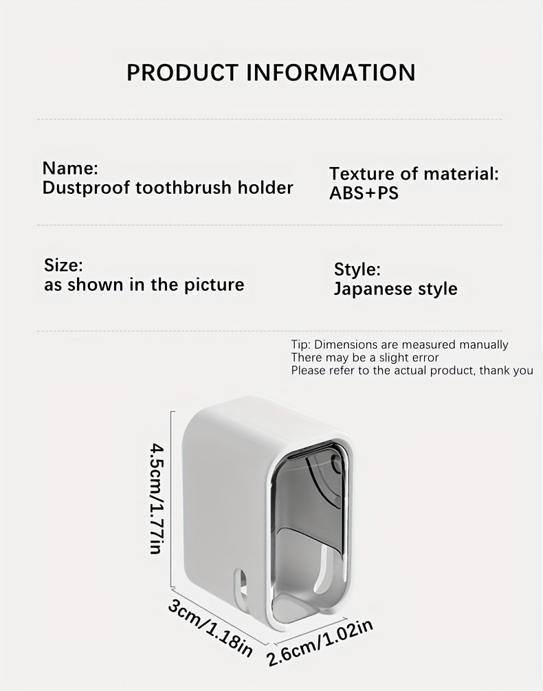 Toothbrush Storage Box - Wall-Mounted No Drill Space-Saving GONQIN