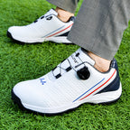 LEFUS Men's Golf Shoes - Non-Slip Fixed Spikes with Rotary Buckle