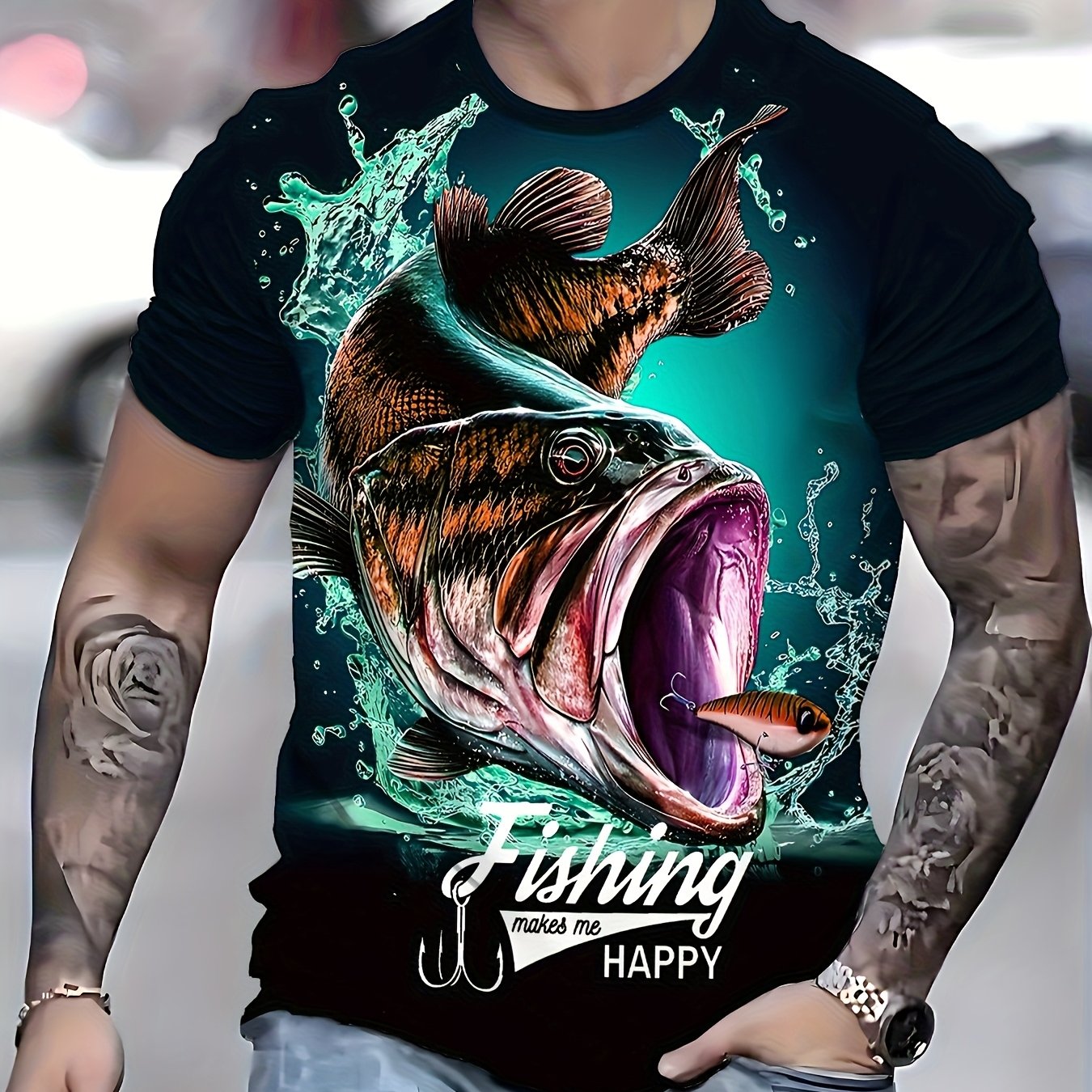 Men's Summer Creative Fashion 3D Digital Print T-Shirt