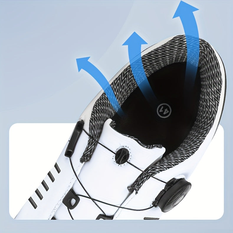 Men's Lightweight Golf Shoes with All-Day Traction - Breathable Synthetic & Rubber Sole for Grass Courses, Casual Wear & Outdoor Sports - White/Black Design, Casual Wear Shoes | Casual Athletic Design | Durable Rubber Sole, G