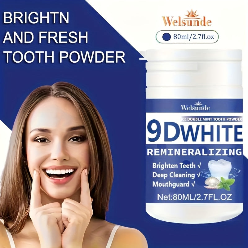 9D White Remineralizing Hydroxyapatite Tooth Powder, Tooth Whitening Powder, Deep Cleaning, Fresh Breath, Ideal for Oral Health & Hygiene Gift for Women Men, Breath Freshener, Toothpaste, Tooth Cleaning Powder for Daily Life - The Superior Findings Depot