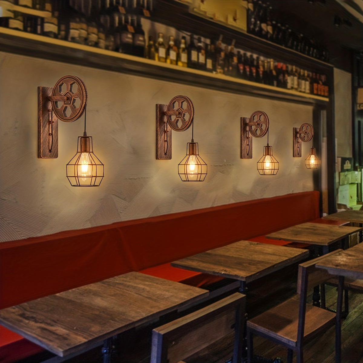 1pc Vintage Industrial Wall Sconce, Rustic Farmhouse Bedside Lamps, Antique Fixtures Wall Lamps For Restaurants Home Bars Bedroom Bedside Corridor Lamps, Do Not Contain Light Bulb - The Superior Findings Depot