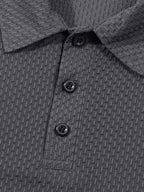 Men's Casual Golf Business Polo Shirt - Large Size Geometric Pattern