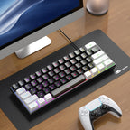 MageGee Mini 60% Gaming/Office Keyboard, Keycap Type Wired RGB Backlit Compact Computer Keyboard for Windows/Mac/Laptop, Laptop Accessory, Modern Keyboard, Sturdy Construction, Adjustable Lighting, Students - The Superior Findings Depot