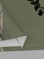 Men's Camouflage Sleeve Shirt - Khaki Base with Elk Print